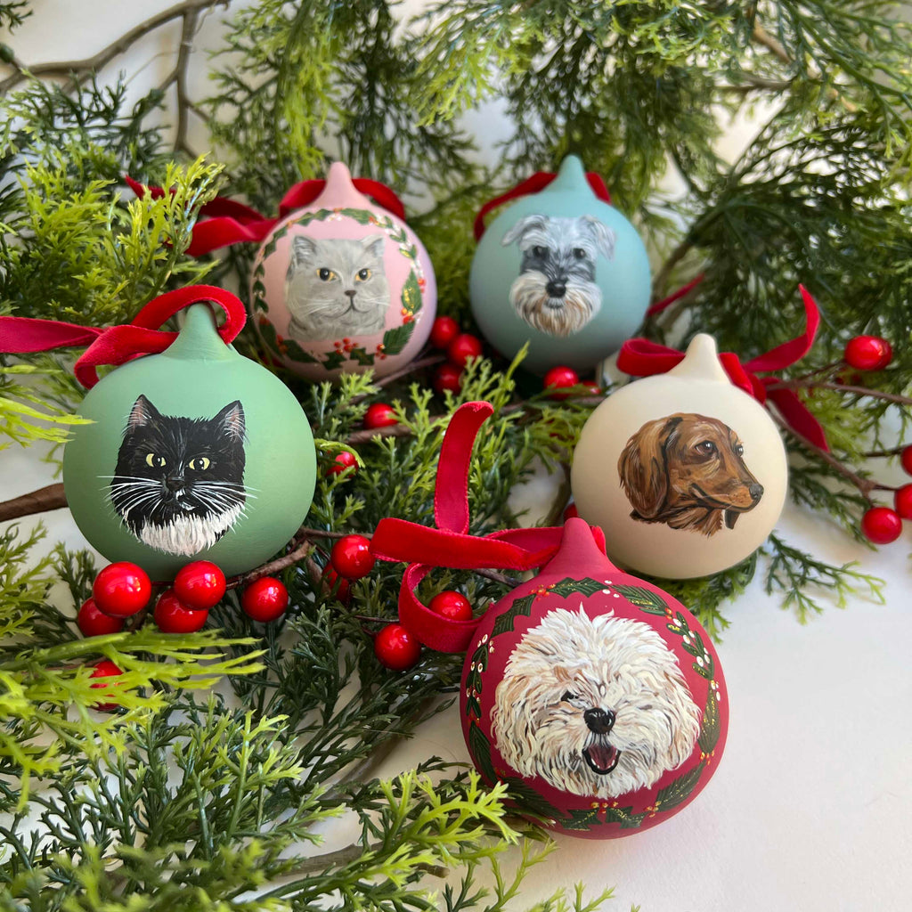 Personalised Pet Portait Baubles
