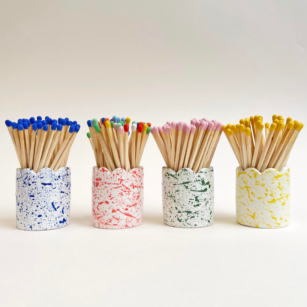 Splatter Match Stick Holders - Choose Your Colours