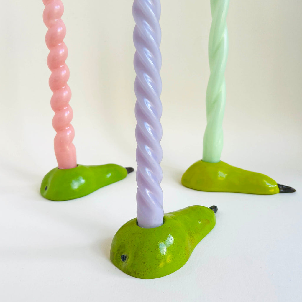 Pear Candlestick Holder