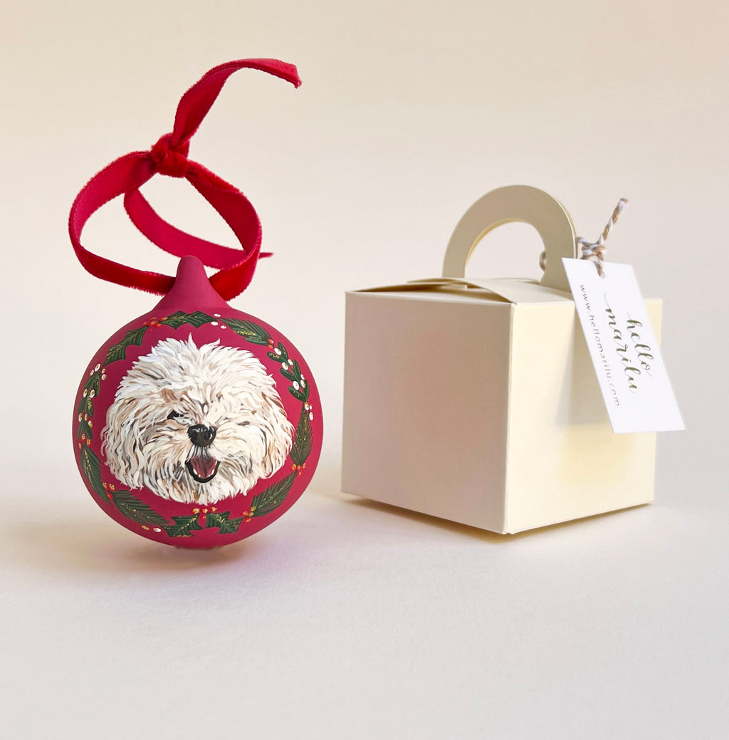 Personalised Pet Portait Baubles