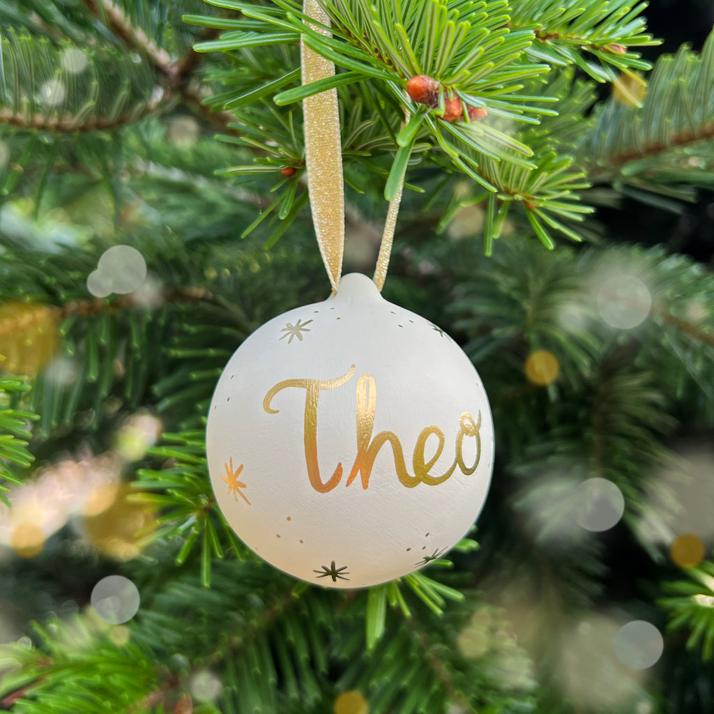 Personalised Shining Star Baubles
