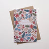 Floral Christmas Card - Beige
