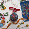 Large Hand Painted Floral Baubles