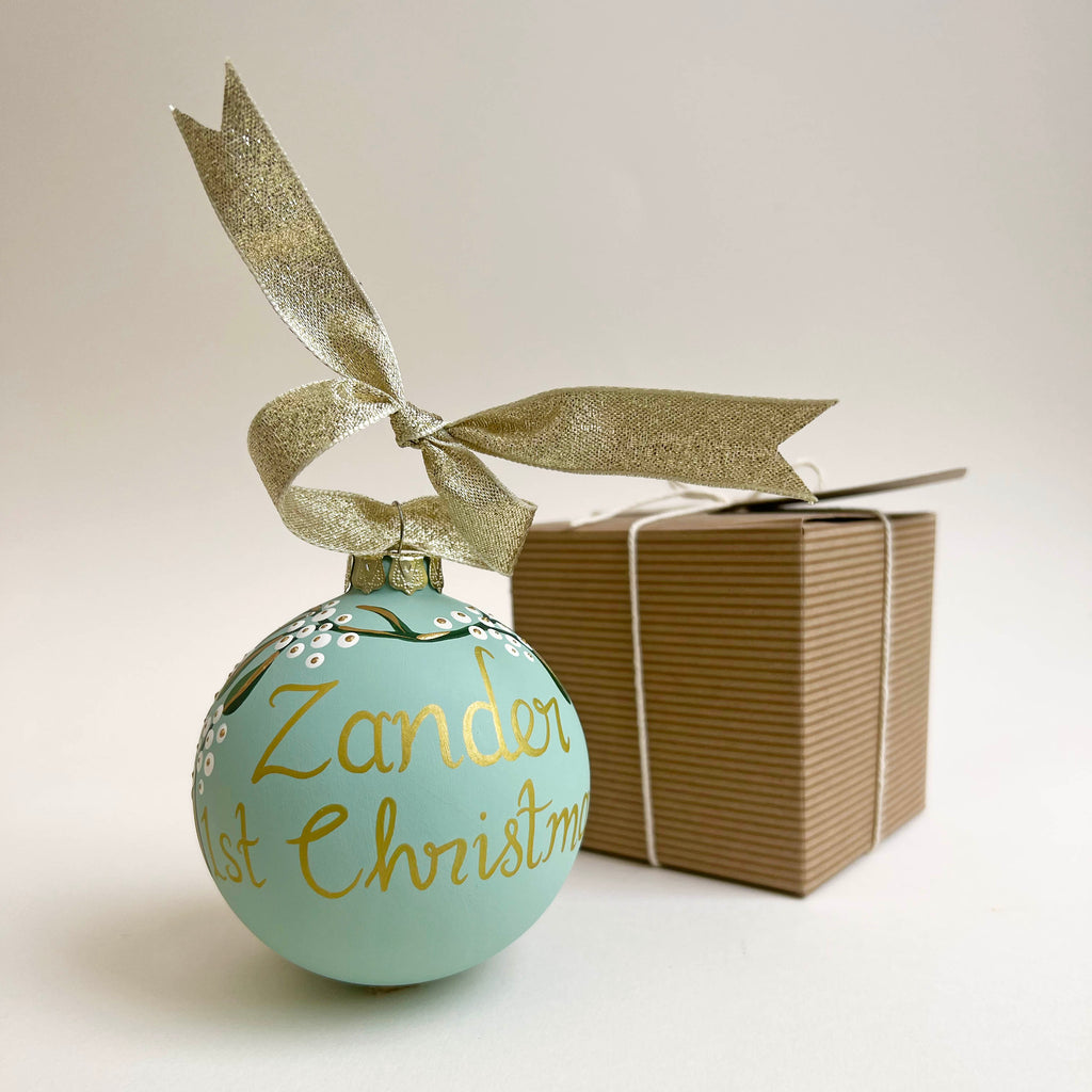 1st Christmas Personalised Ceramic Baubles