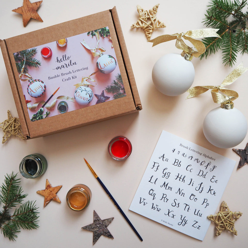 Bauble Brush Lettering Craft Kit