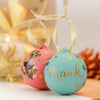 Personalised Festive Foliage Bauble - White