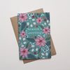 Floral Christmas Card - Green