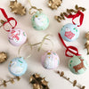 Dove Hand Illustrated Personalised ceramic bauble