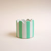Small Stripy Scalloped Pot - Choose Your Colours