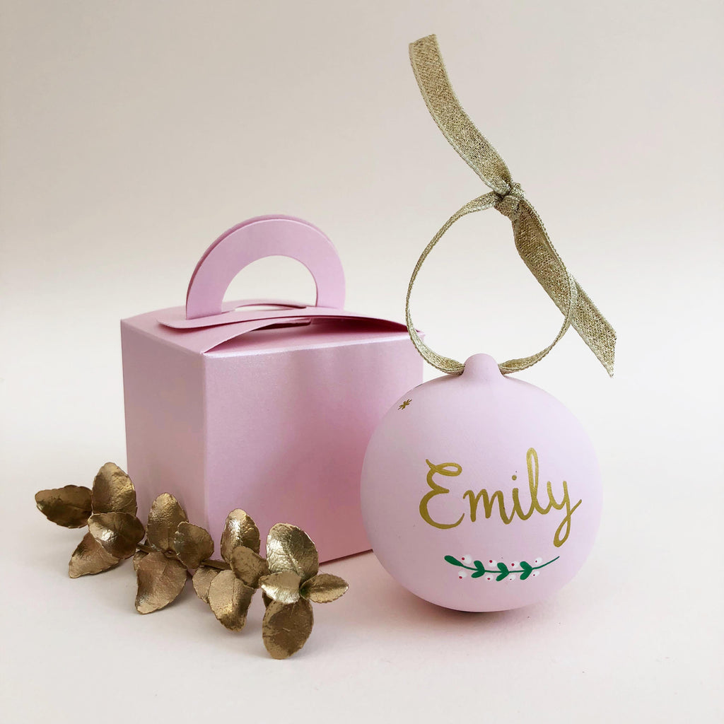 Owl Hand Illustrated Personalised ceramic baubles