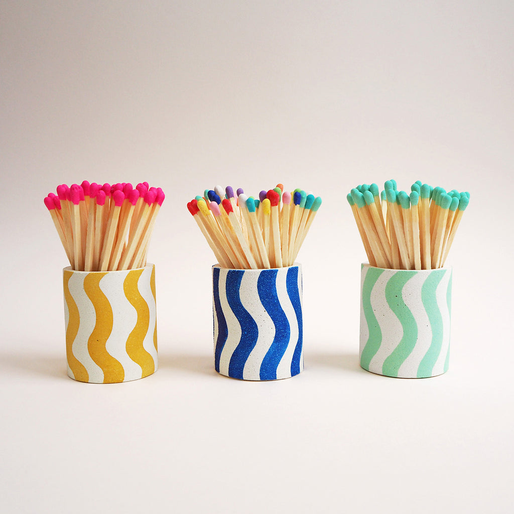 Squiggles Match Stick Holders - Choose Your Colours