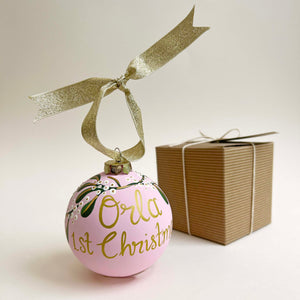 1st Christmas Personalised Ceramic Baubles