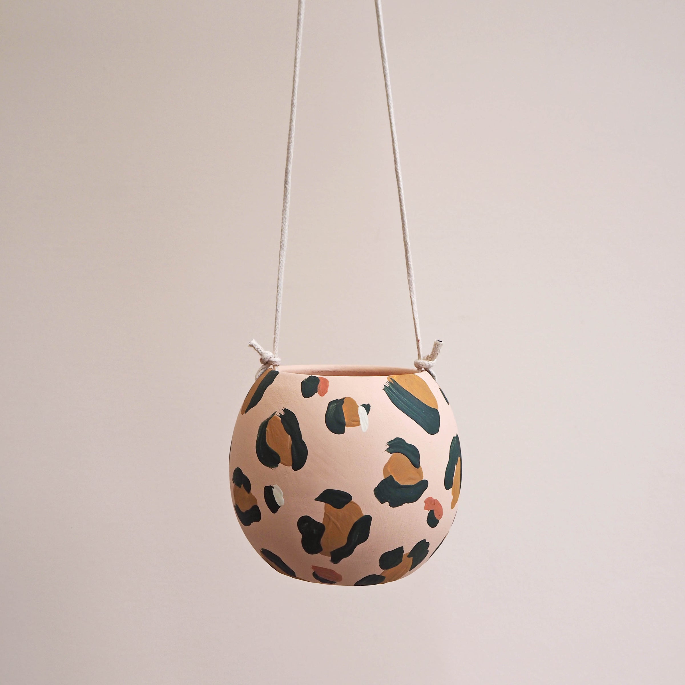 snow leopard hanging planter Leopard Print Round Hanging Planters – Hello Marilu