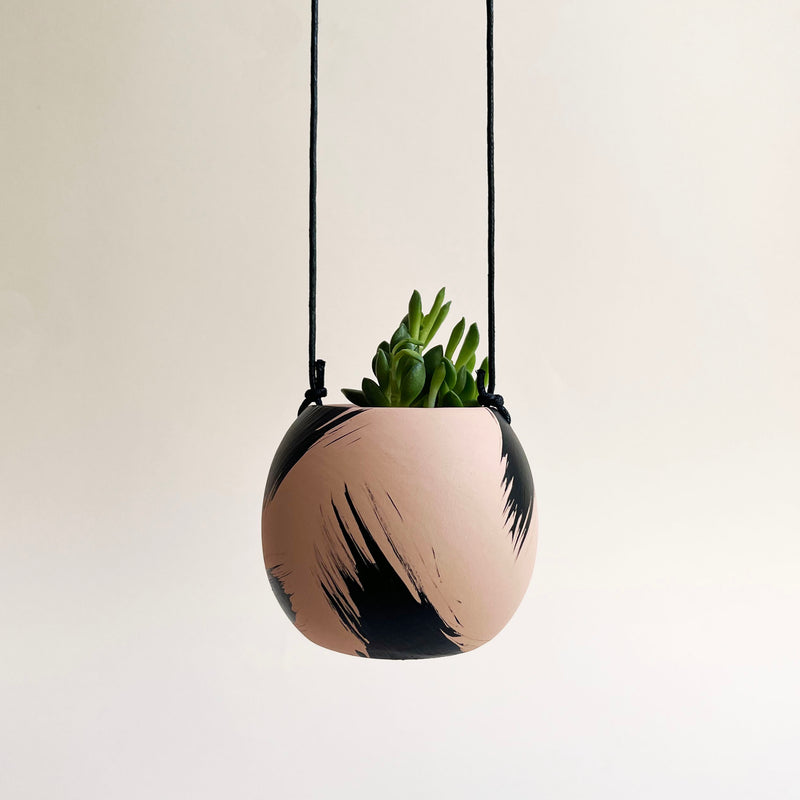 Round Brush Strokes Hanging Planters