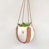 Gold Triangle and Leather Plant Hangers