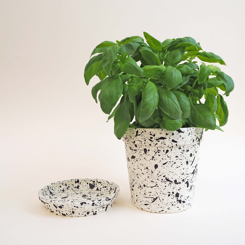 Medium Splatter Plant Pot & Dish - Choose your colours