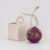 Personalised Festive Foliage Bauble - Blue