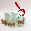 Reindeer Hand Illustrated Personalised ceramic bauble