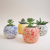 Round Splatter Plant Pot - Choose your colours