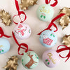 Reindeer Hand Illustrated Personalised ceramic bauble