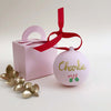 Snowman Hand Illustrated Personalised ceramic bauble