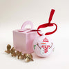 Snowman Hand Illustrated Personalised ceramic bauble