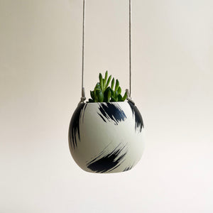 Round Brush Strokes Hanging Planters