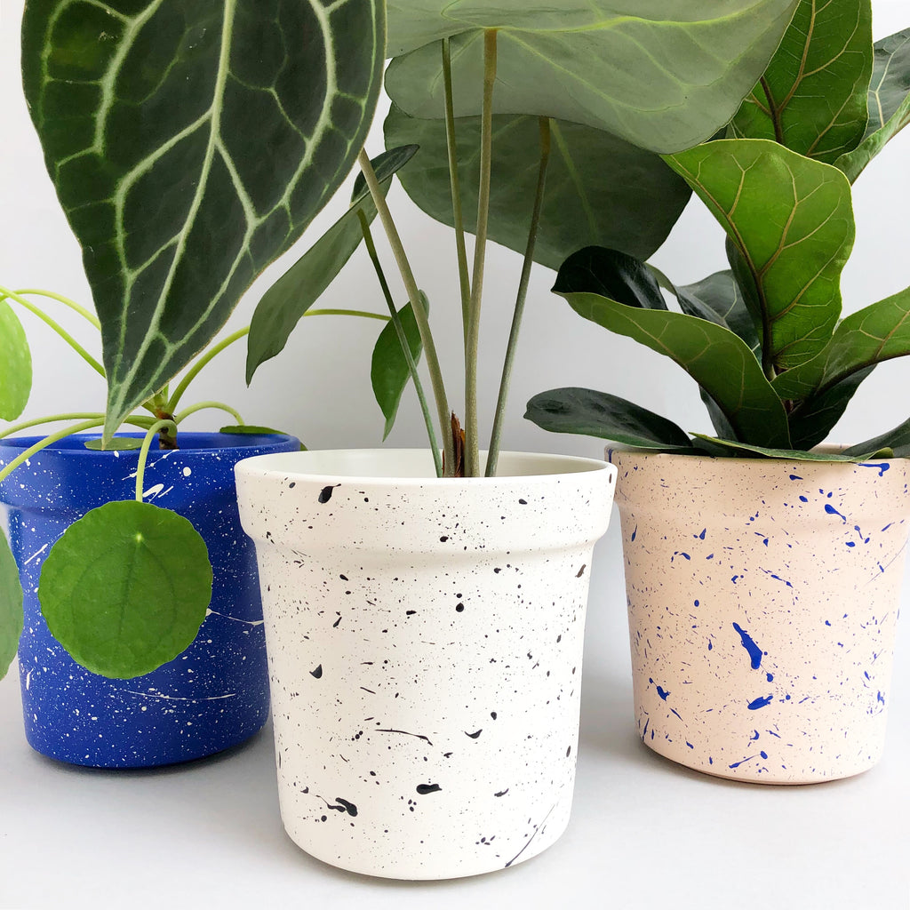Large Splatter Plant Pots - Choose your colours