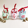 Snowman Hand Illustrated Personalised ceramic bauble